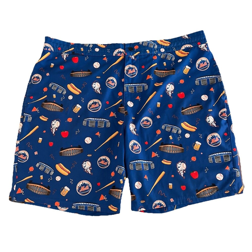 The 7 Line MLB New York Mets All Over Print Men’s Hybrid Shorts Sz40 Casual Swim